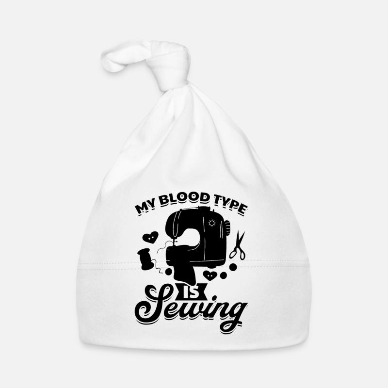 Sewing Lover - My blood type is Sewing Baby Bio-Mütze