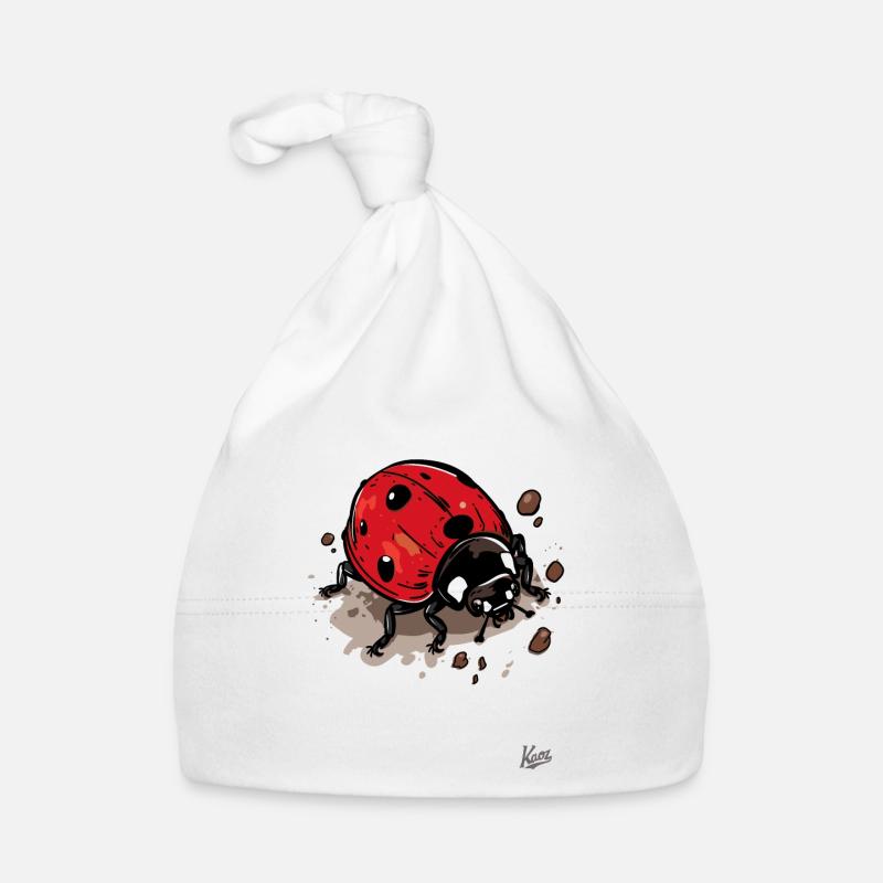 Cute cartoon ladybug Organic Baby Cap