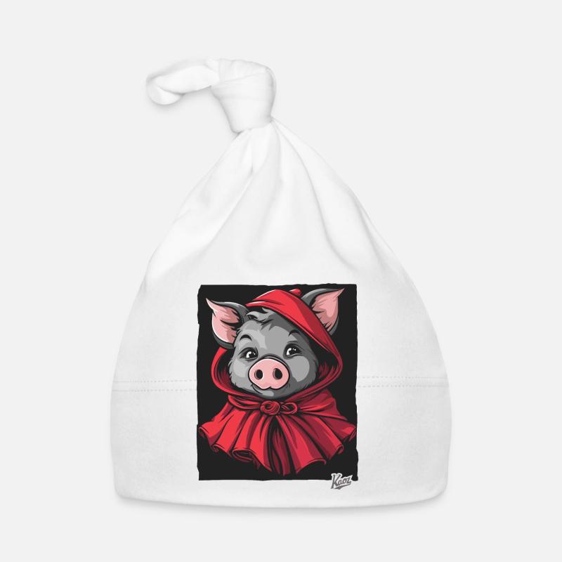 Das Märchen vom kleinen Rotkäppchen-Schwein Baby Bio-Mütze