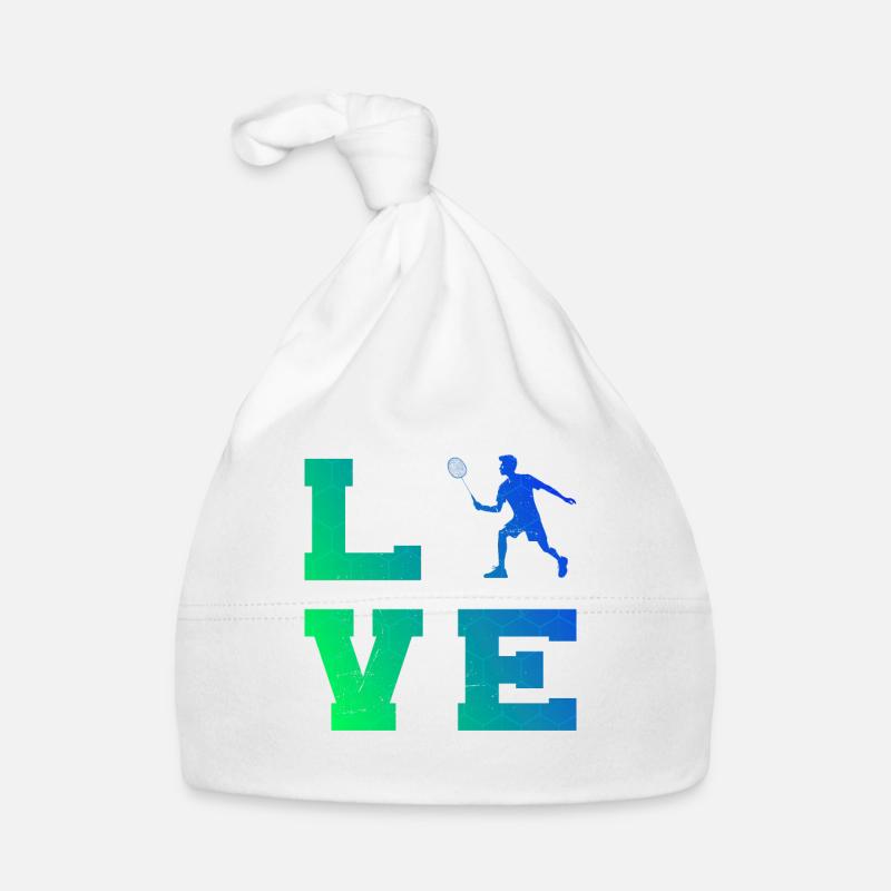 Badminton, badminton, badminton player, squash Organic Baby Cap