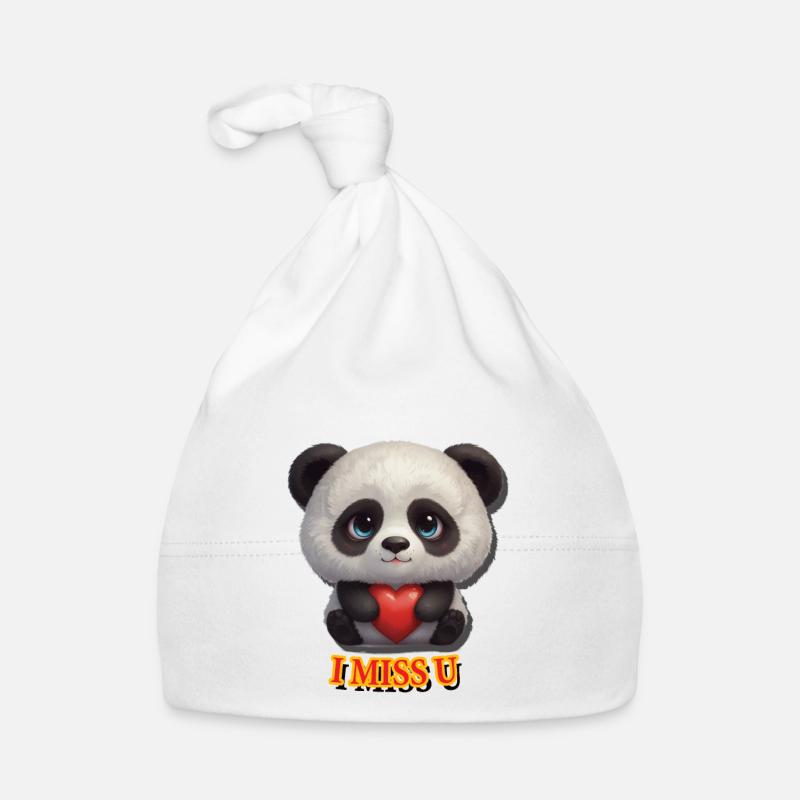 PANDA I MISS U Baby Bio-Mütze