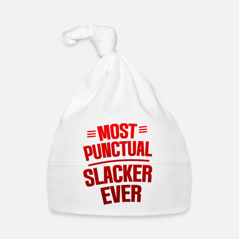 Most Punctual Slacker Ever 4 - Baby Bio-Mütze - Weiß