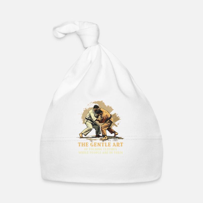 Jiu Jitsu Art Folding Clothes While People In Them Organic Baby Cap