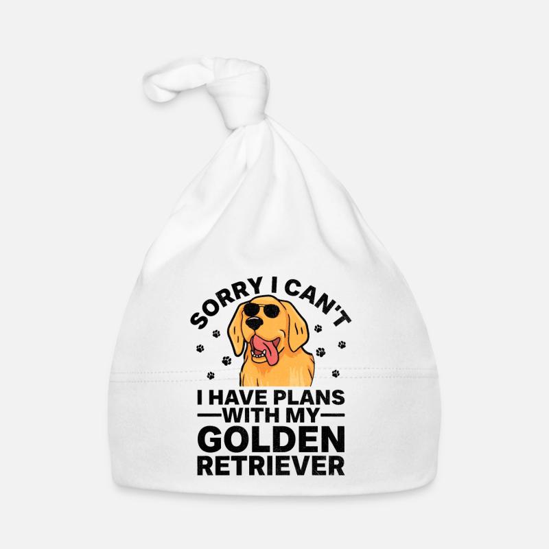 Désolé je ne peux pas, j’ai des projets avec mon Golden Retrieve - Bonnet bio Bébé - blanc