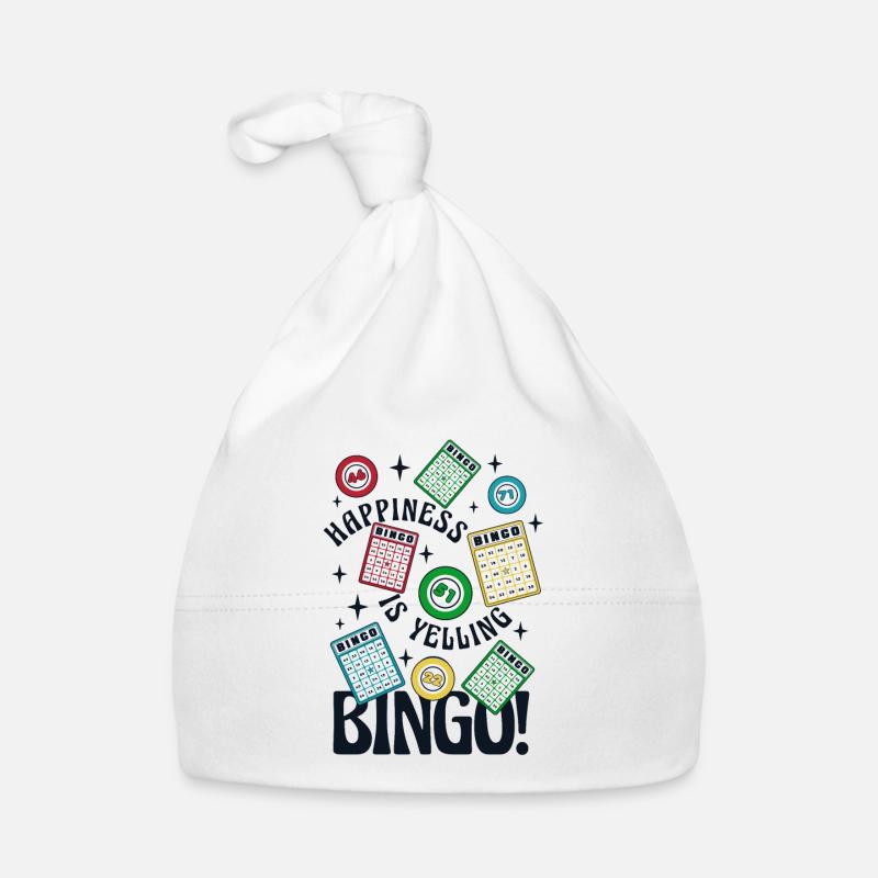 Happiness Is Yelling Bingo Caller Daubers Organic Baby Cap