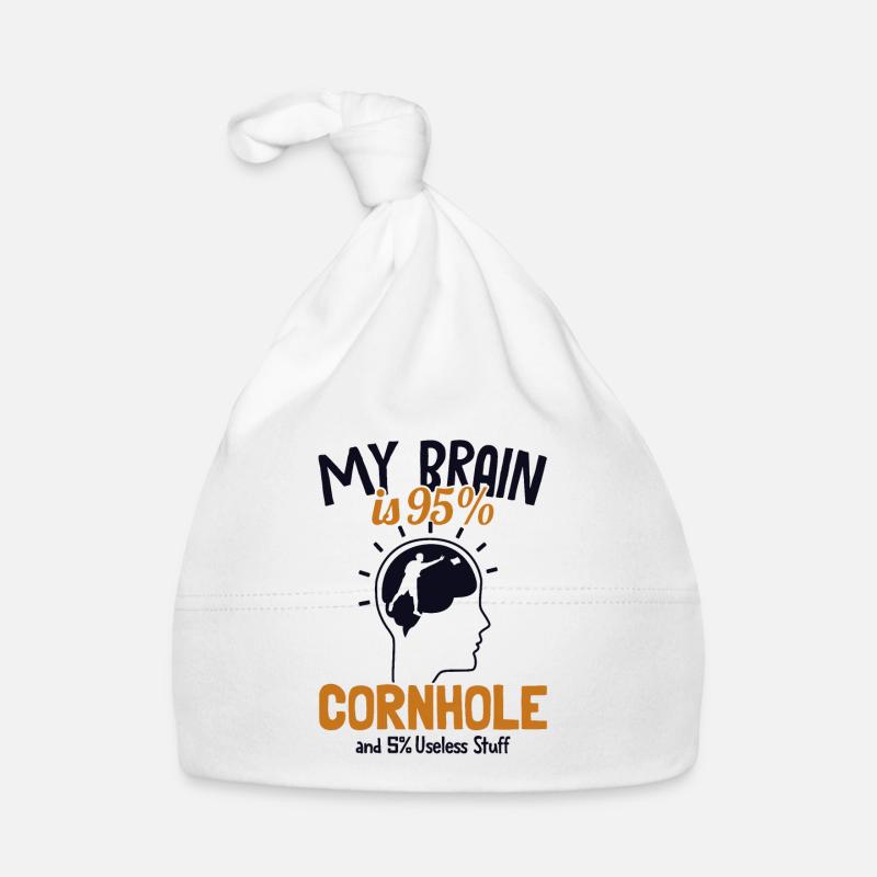 My Brain is 95% Cornhole Boards Bean Bag Game Organic Baby Cap