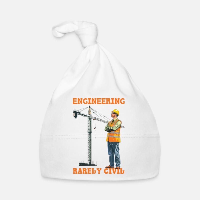 Engineering Is Rarely Civil 5 Organic Baby Cap