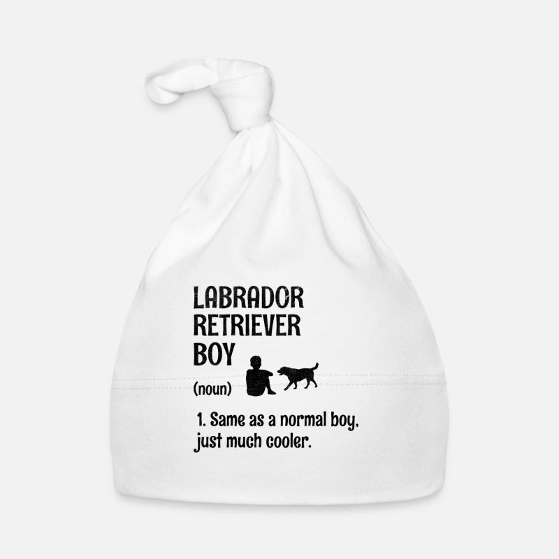 Labrador Retriever Boy Identique à un garçon normal Bonnet bio Bébé