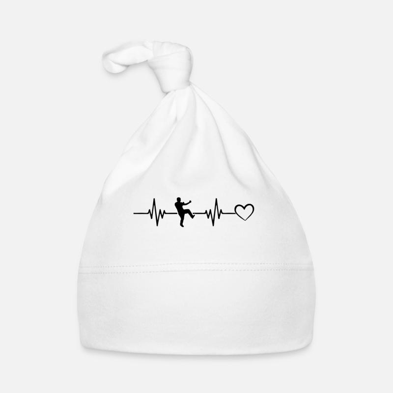 Wing Chun Battement de cœur Wing Chun Combattant Silhou Bonnet bio Bébé