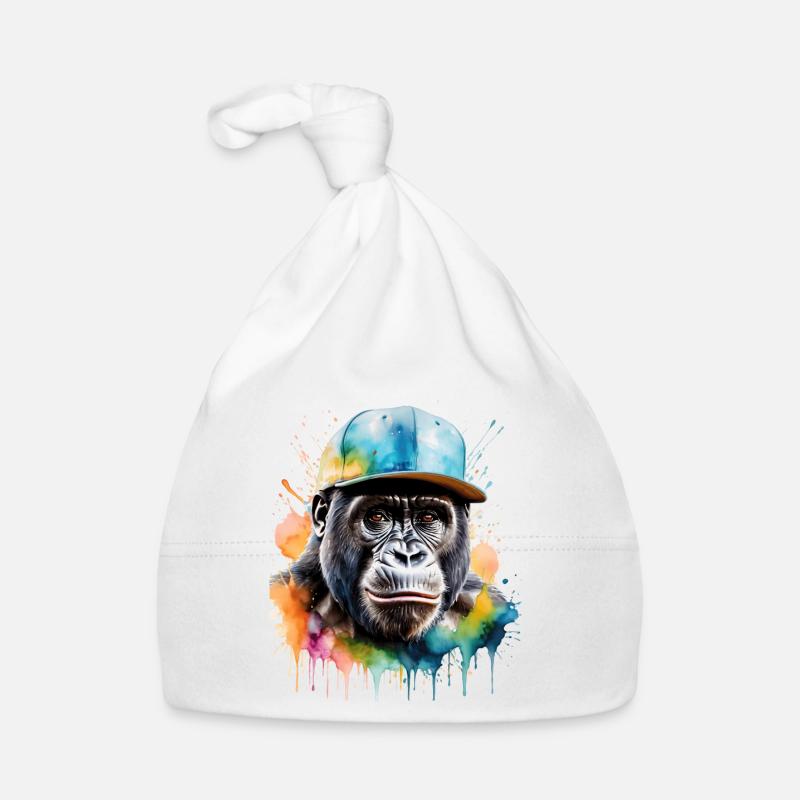 Gorilla Snapback Cap Affe Cool Tier Design Print Baby Bio-Mütze