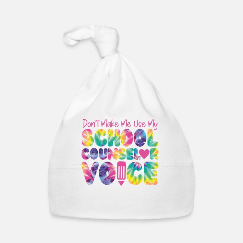 School Counselor Tie Dye Don't Organic Baby Cap