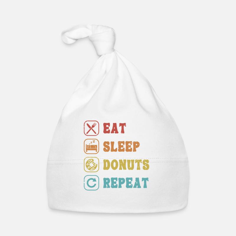 Eat Sleep Donuts Repeat Doughnut Glazed Maker Organic Baby Cap