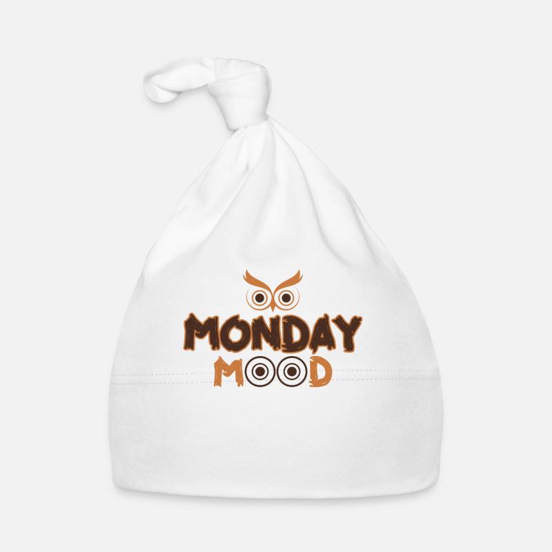 Lundi Mood, Eule, Déclaration drôle Montags Montag Bonnet bio Bébé