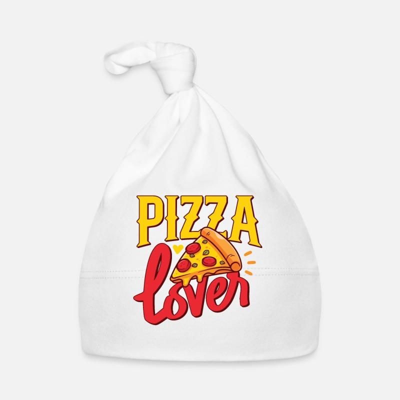 Amateur de pizza - Bonnet bio Bébé - blanc