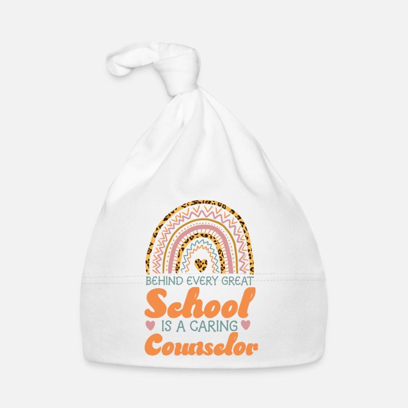 School Counselor Rainbow Behind Baby Bio-Mütze