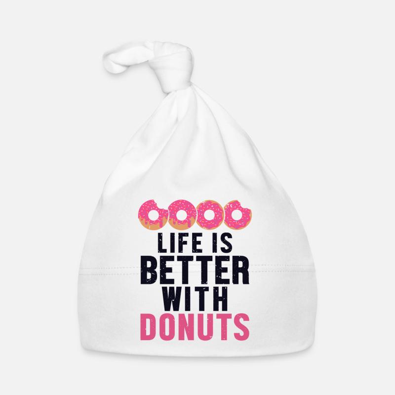 Das Leben ist besser mit Donuts Donuts Glazed Maker Baby Bio-Mütze