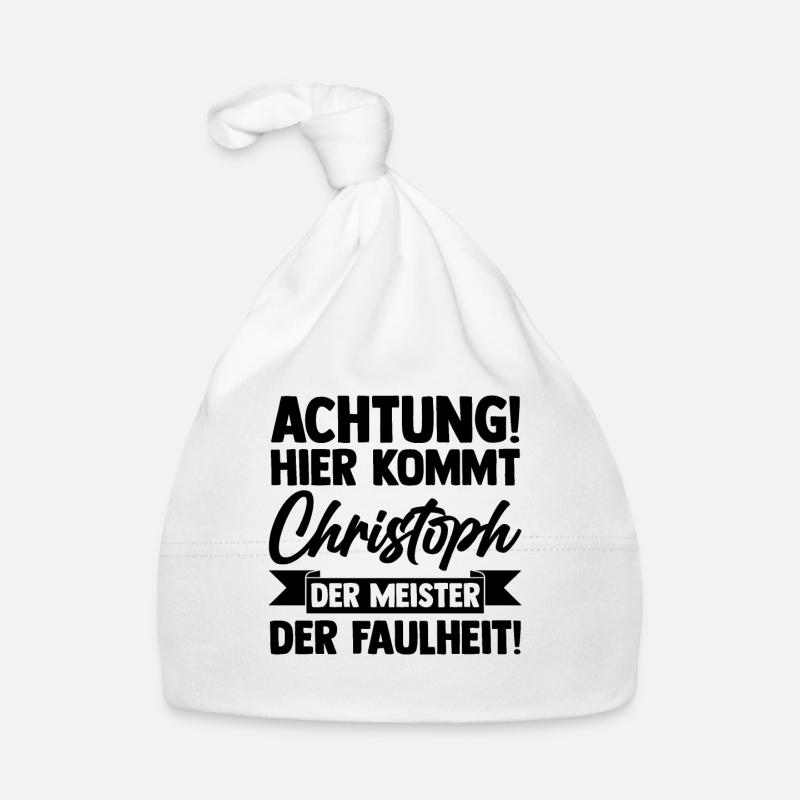 First name Chris Christoph Organic Baby Cap