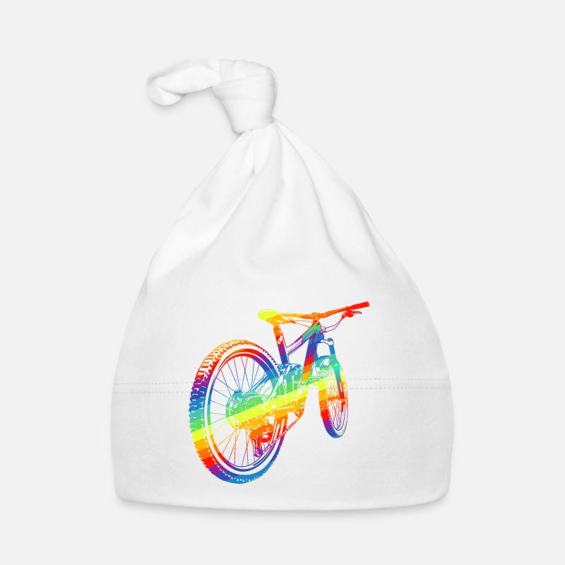 Vélo BMX coloré - Bonnet bio Bébé - blanc