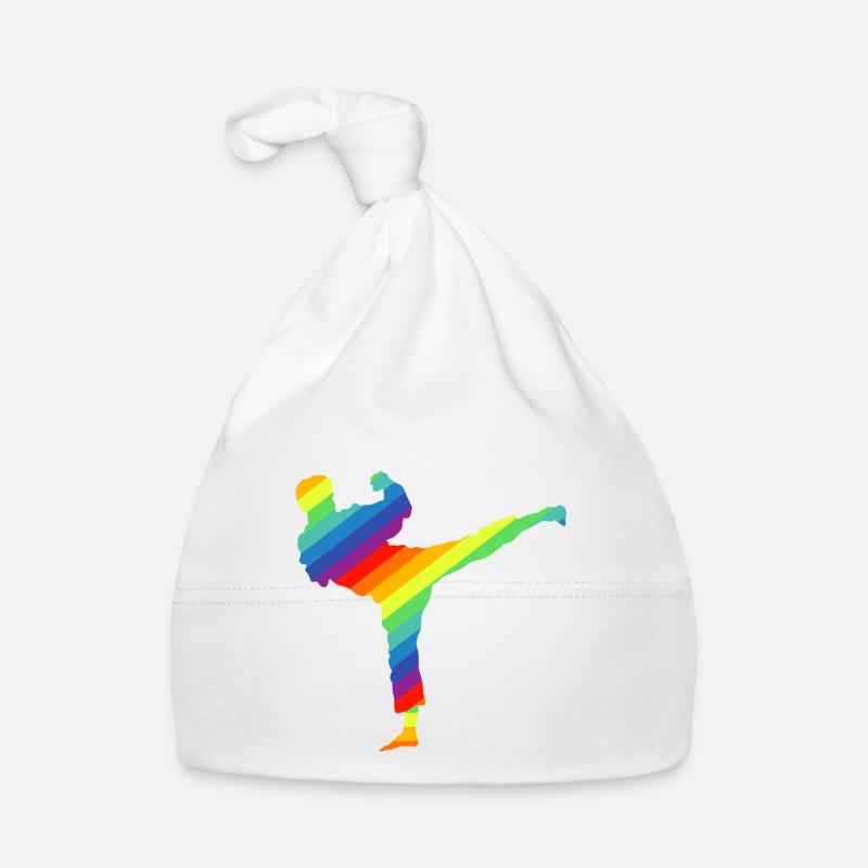 Karaté, Judo, Taekwondo - Bonnet bio Bébé - blanc
