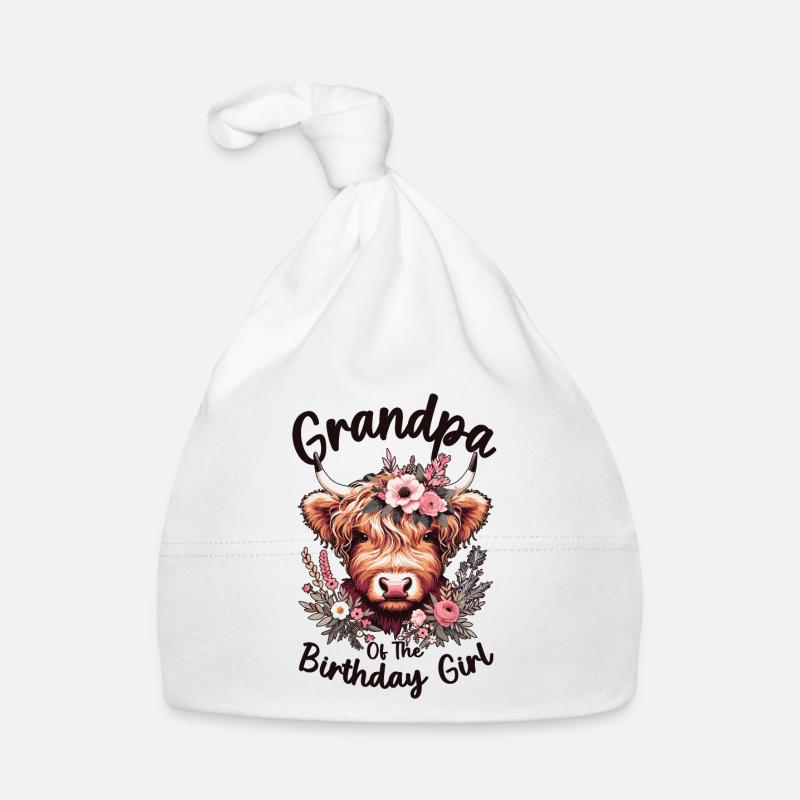 Papi de la fille d’anniversaire Bonnet bio Bébé