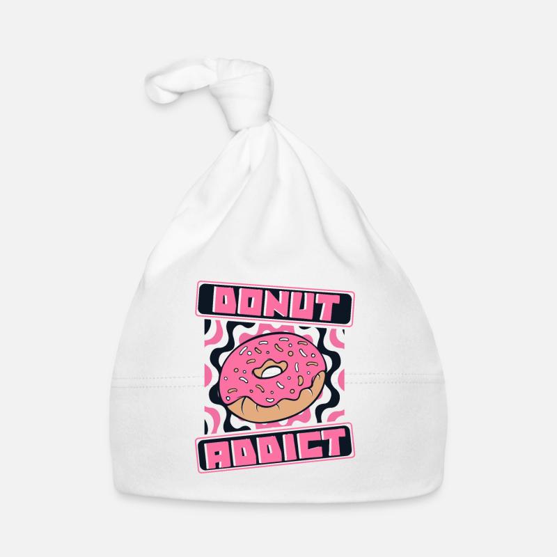 Donut Addict Doughnut Maker Beignet Glacé Lover Bonnet bio Bébé