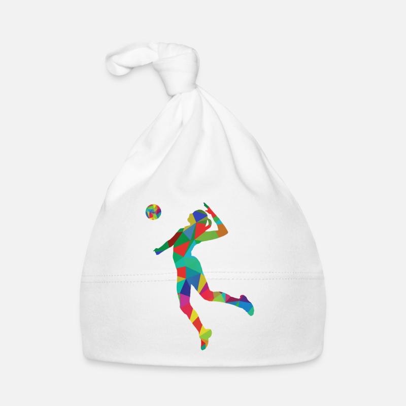 Volleyball Filles Jersey - Bonnet bio Bébé - blanc