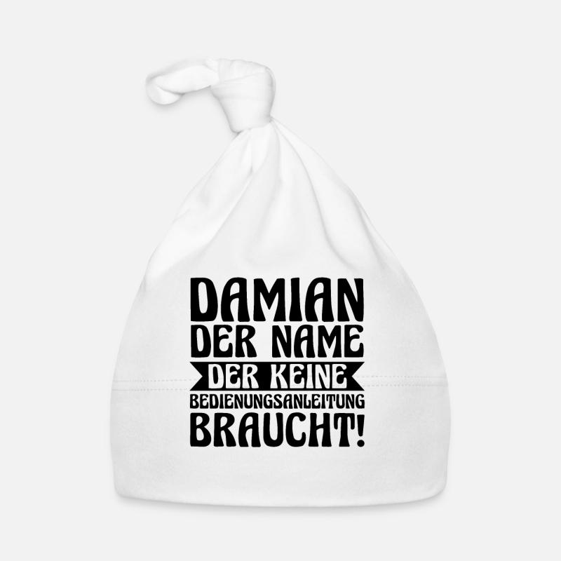 First name Damian Organic Baby Cap