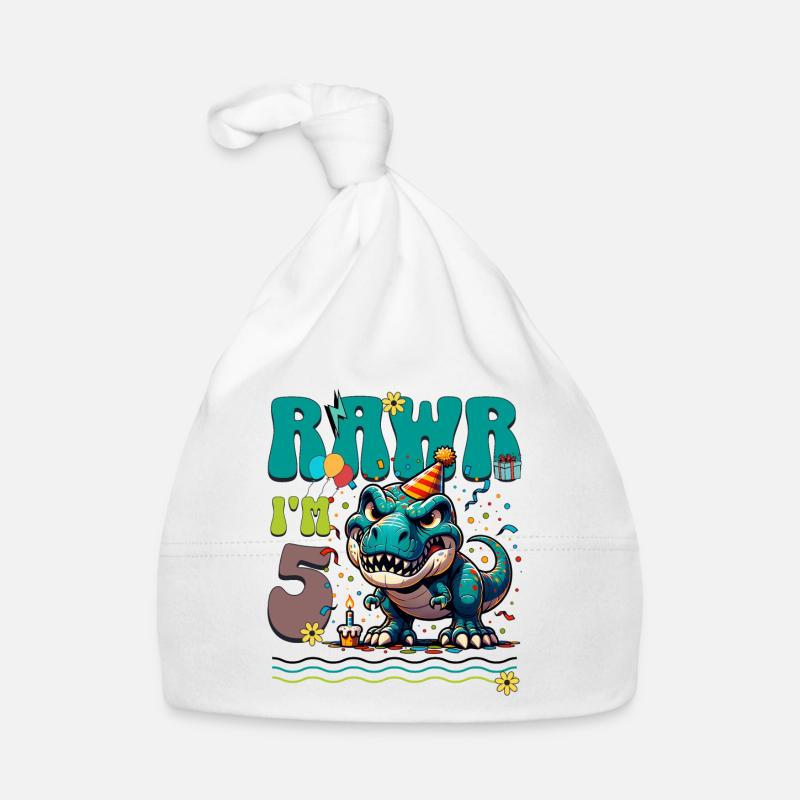 5. Geburtstag Rawr T Rex Dinosaurier Baby Bio-Mütze