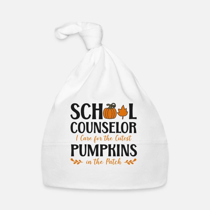 School Counselor Pumpkin Case Organic Baby Cap