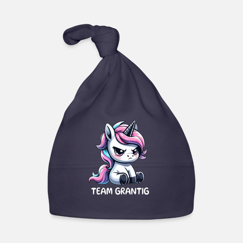 Team Grantig Gruppen Dialekt Spruch Einhorn Baby Bio-Mütze