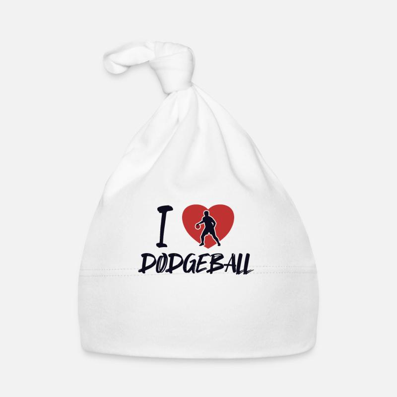 Ich liebe Dodgeball Game Prisonball Team Player Baby Bio-Mütze