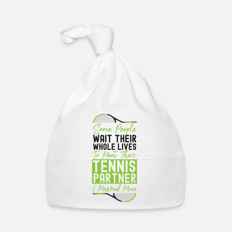 Funny Tennis Player Racket Husband Baby Bio-Mütze