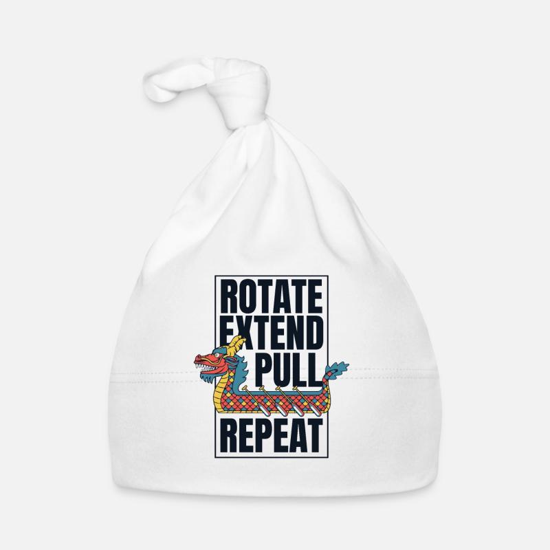 Rotate Extend Pull Repeat Paddler Drummer Team Organic Baby Cap