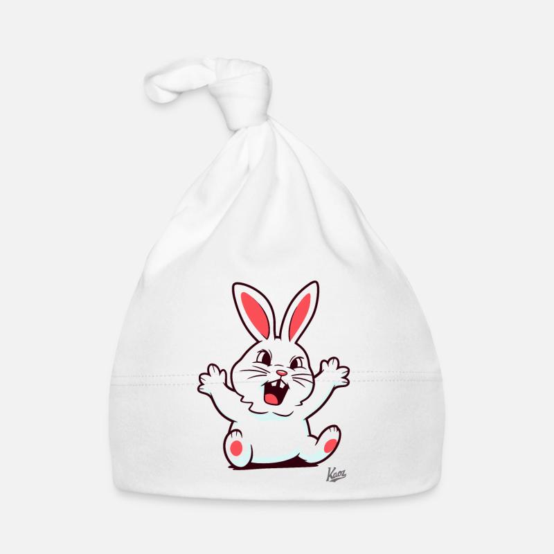 Dissatisfied: Nagging little white rabbit Organic Baby Cap