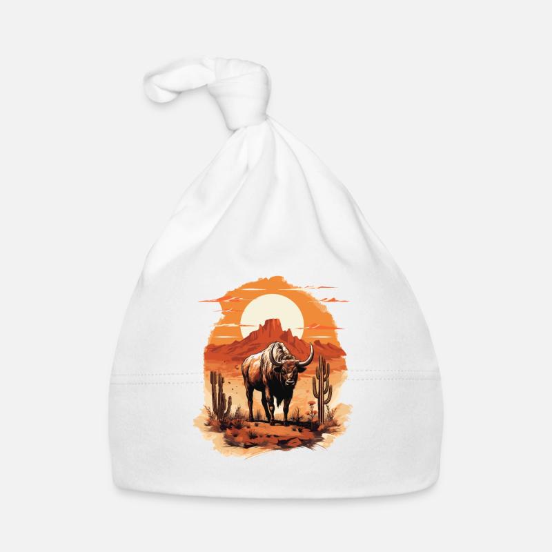 Bison - Bonnet bio Bébé - blanc