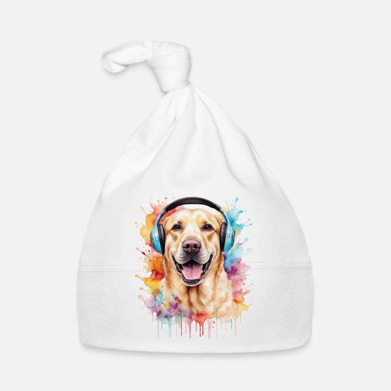 Labrador Retriever Kopfhörer Hund Tier Print Baby Bio-Mütze
