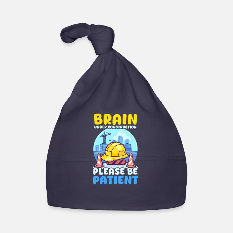 Depression Awareness Brain Under Construction Organic Baby Cap