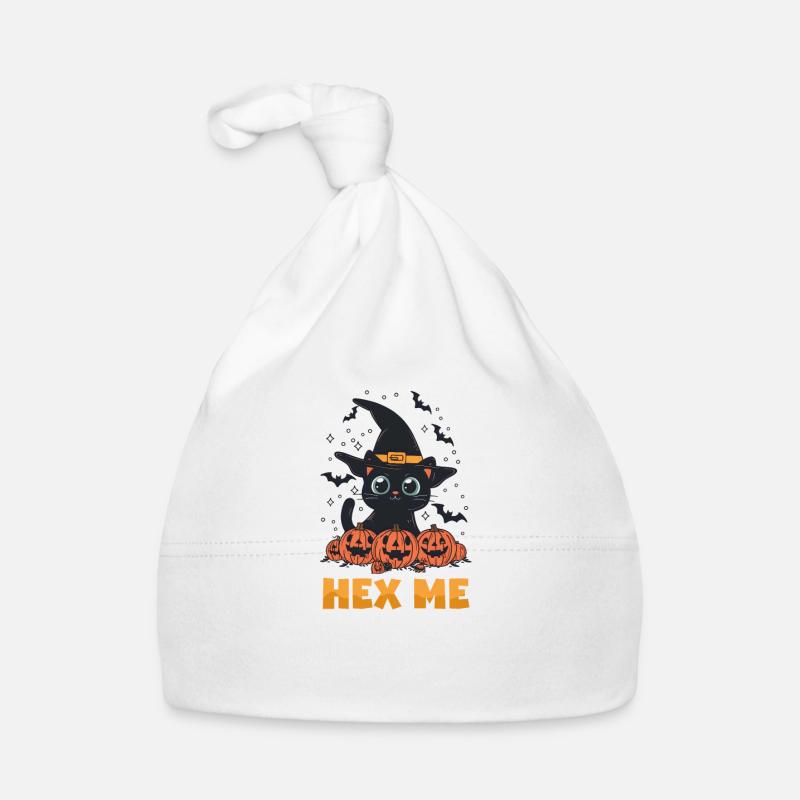 Halloween, chat, maléfique, si tu peux Bonnet bio Bébé