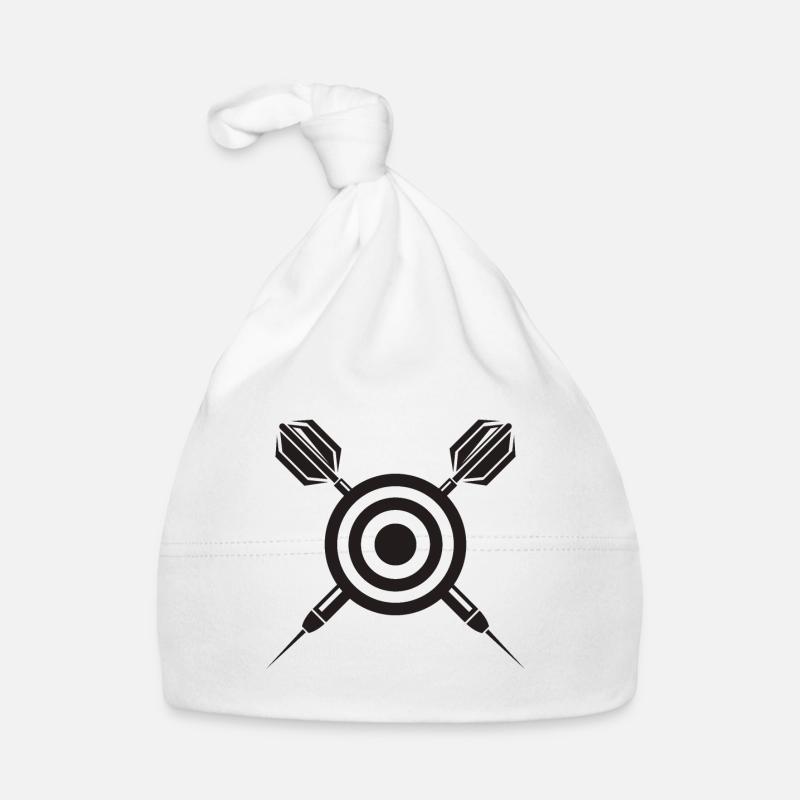 Cible en cible avec des flèches - Bonnet bio Bébé - blanc