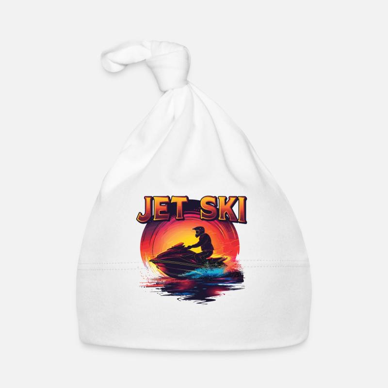 Jet Ski Abenteuer Retro Sommer Baby Bio-Mütze