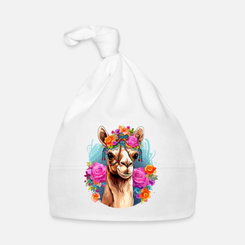 Fleurs de tête de chameau Bonnet bio Bébé