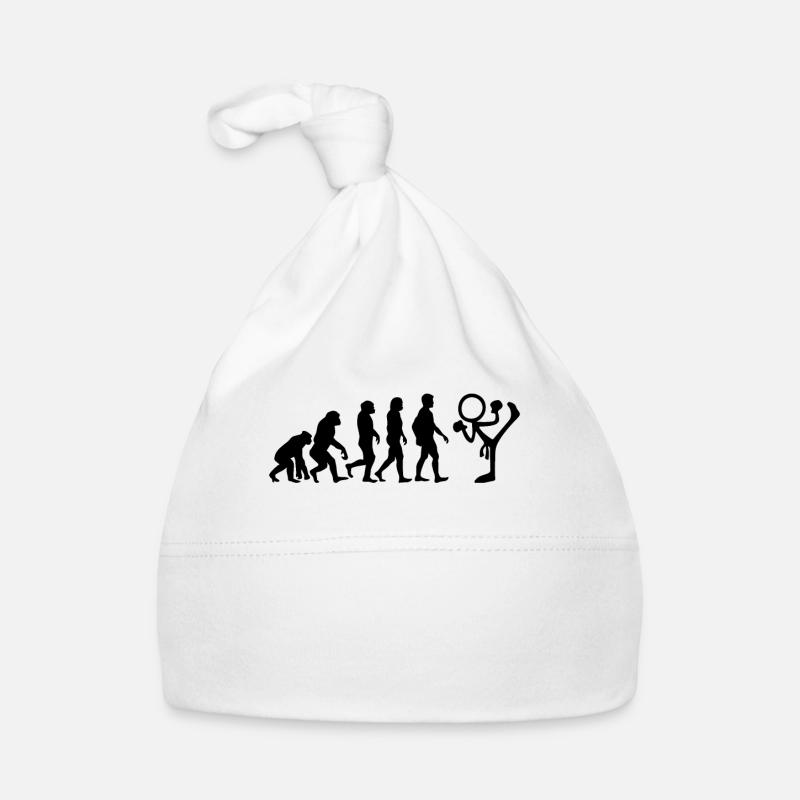 Funny Taekwondo Evolution stick figure Baby Bio-Mütze