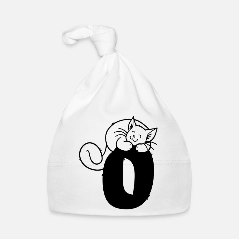 Katze Buchstabe O Baby Bio-Mütze