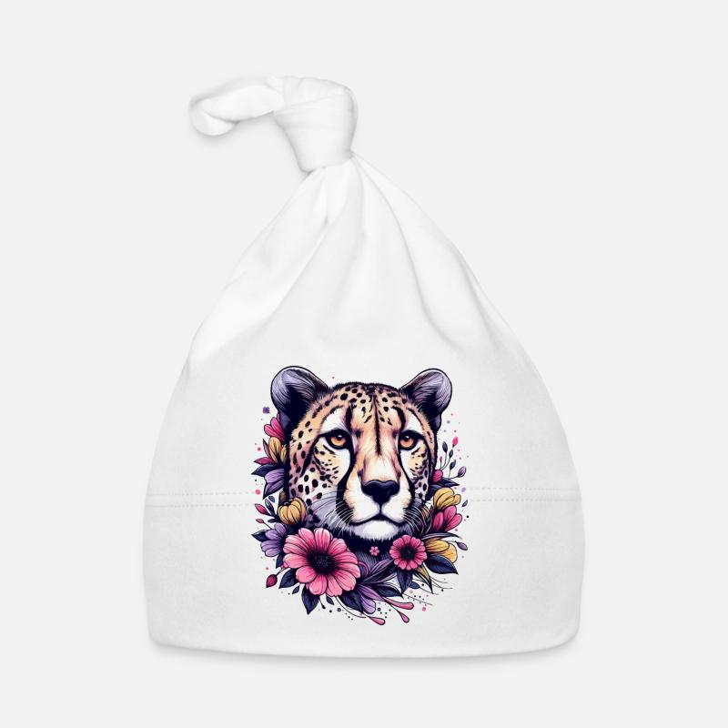 Guépard Fleurs de guépard Bonnet bio Bébé