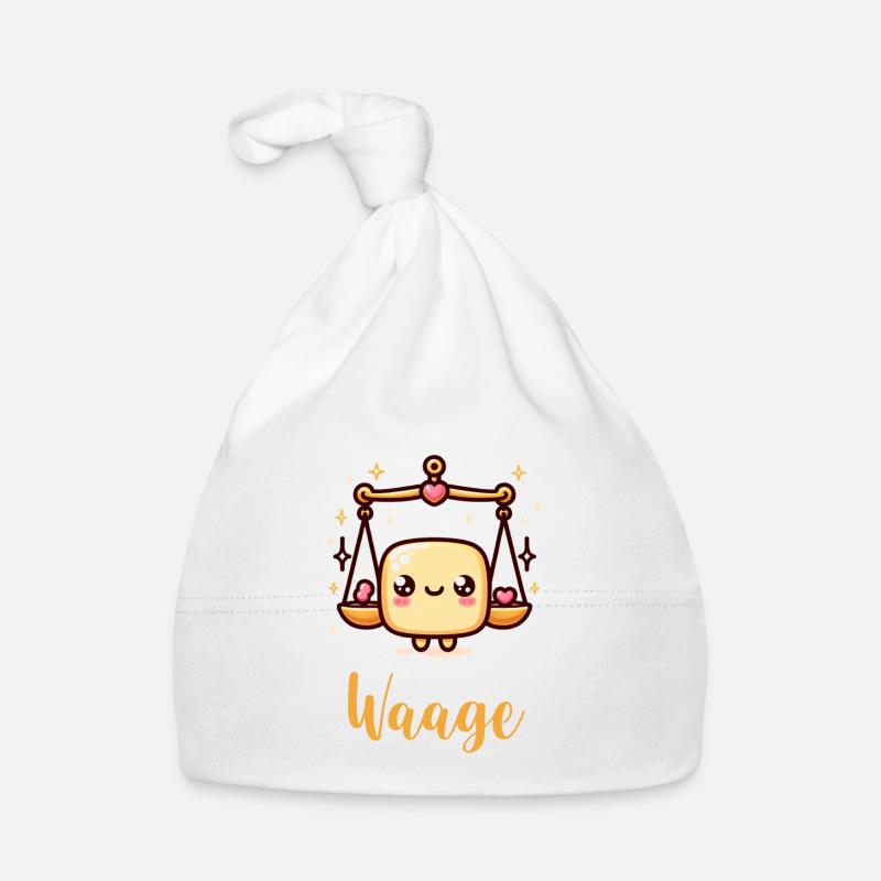 Waage Sternzeichen Astrologie Geschenk Baby Bio-Mütze