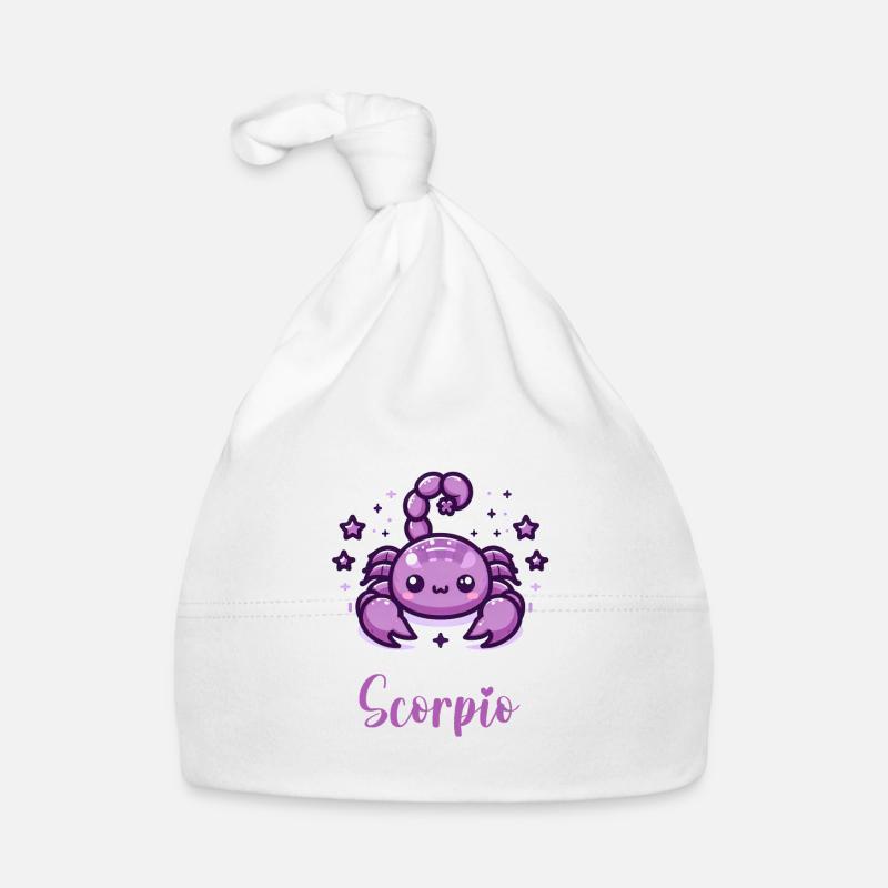Mignon Scorpion Zodiaque Astrologie Cadeau Bonnet bio Bébé