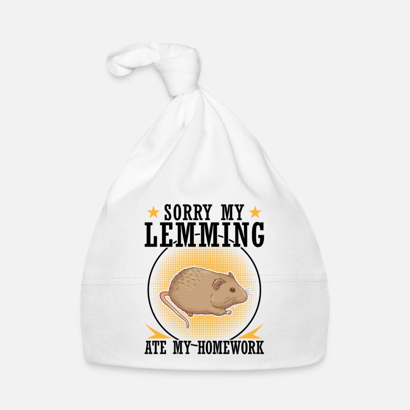 Lemming a mangé ses devoirs Lemming Bonnet bio Bébé