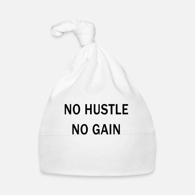 Pas d’agitation pas de gain Conception motivante - Bonnet bio Bébé - blanc
