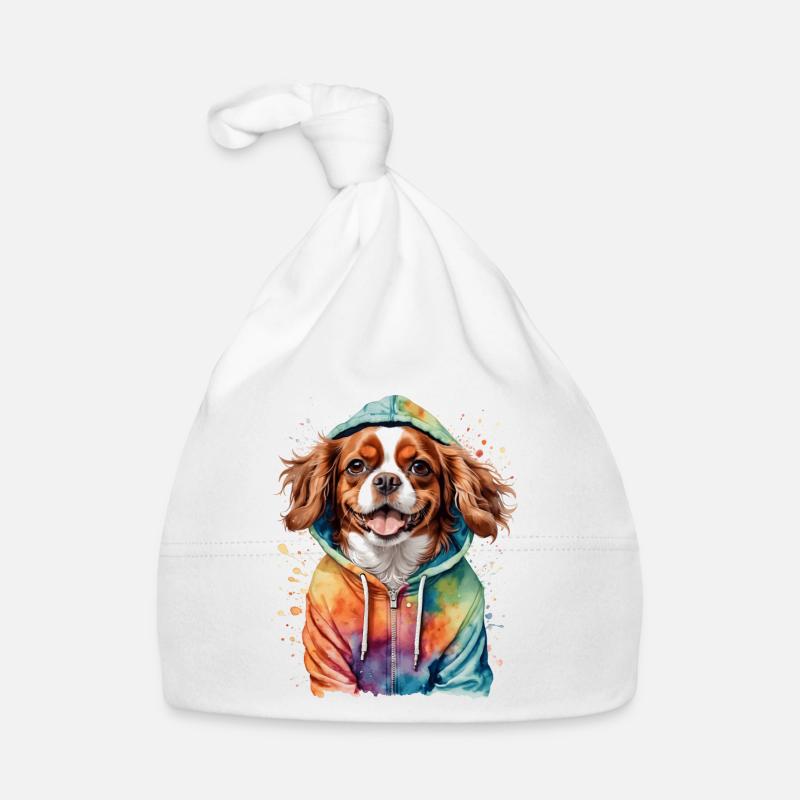 Cavalier King Charles Spaniel Sweat à capuche imprimé chien Bonnet bio Bébé