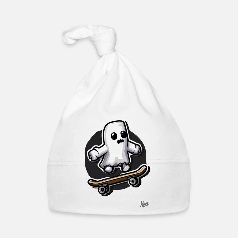 Lustiger Skateboard-Geist Baby Bio-Mütze